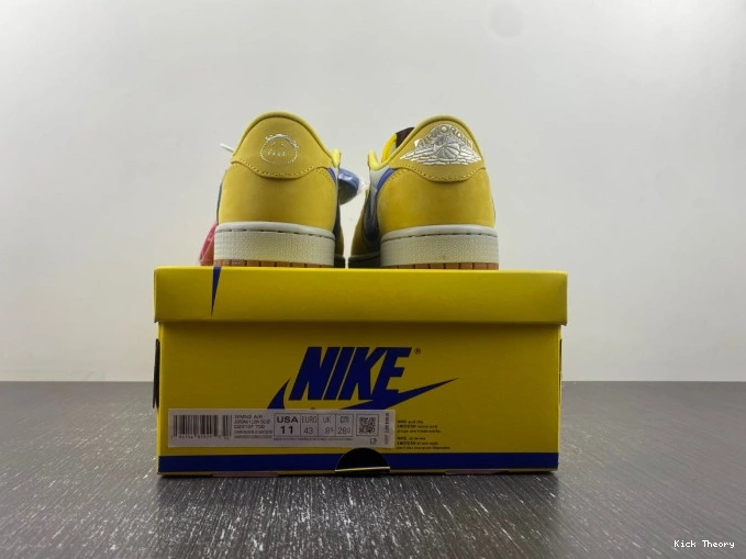 Kicktheory Canary Air 1 Low Jordan x Travis DZ4137-700 Scott OG 0702
